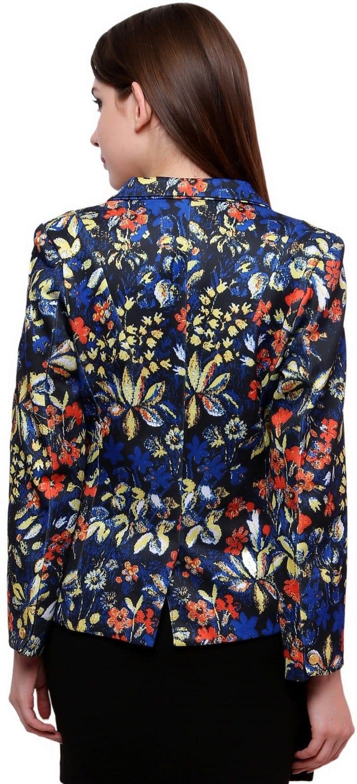 Pannkh Printed Single Breasted Casual Women's Blazer view 4