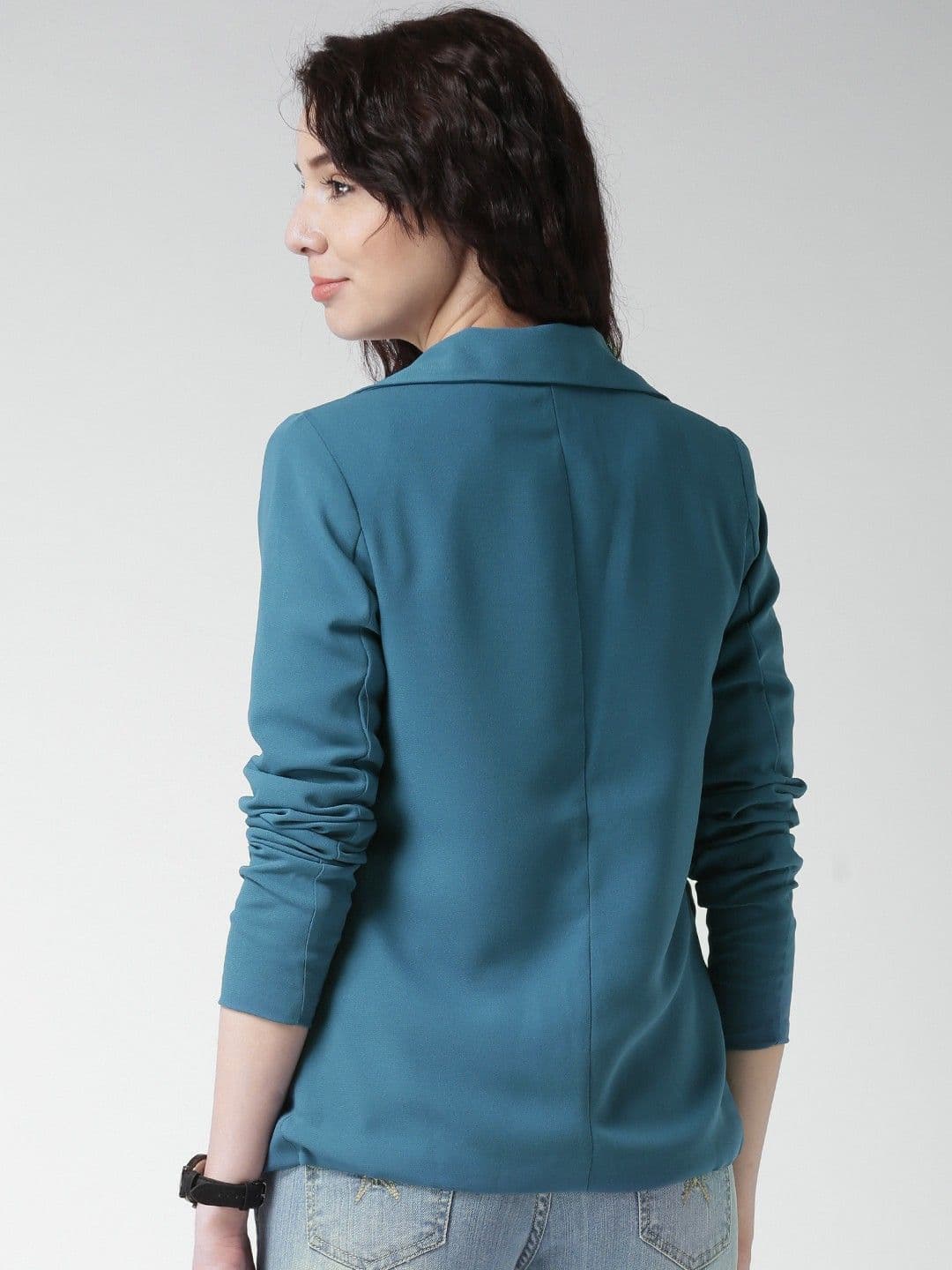 Mast & Harbour Solid Single Breasted Casual Women's Blazer view 4