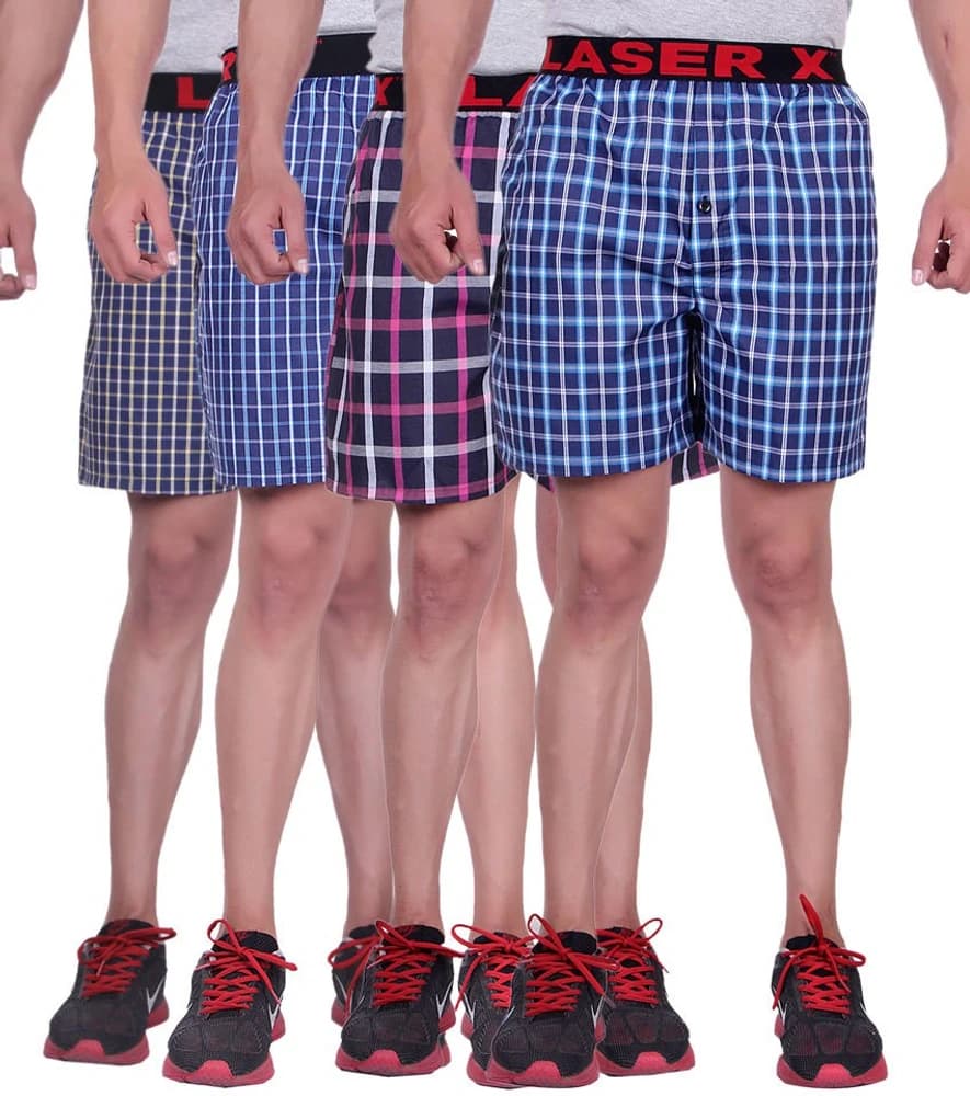 Laser X Checkered Men's Boxer