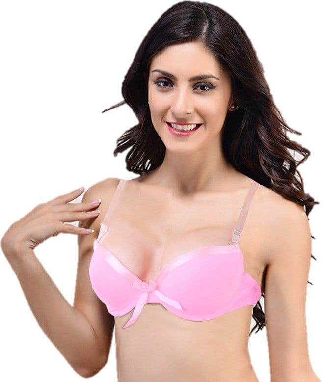 PrivateLifes MultiStraps Women's T-Shirt, Push-up Bra