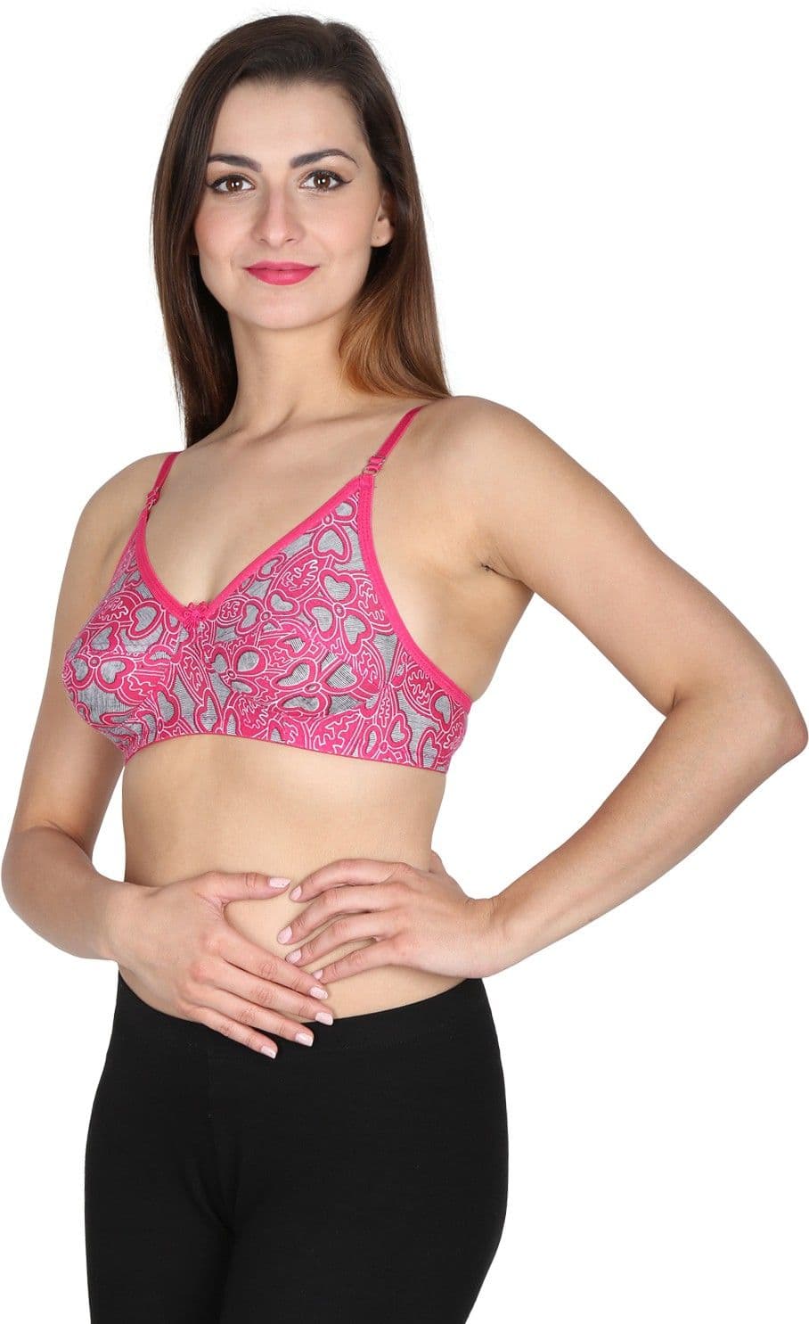 Ladyland Daisy Pink Women's Full Coverage Bra view 3