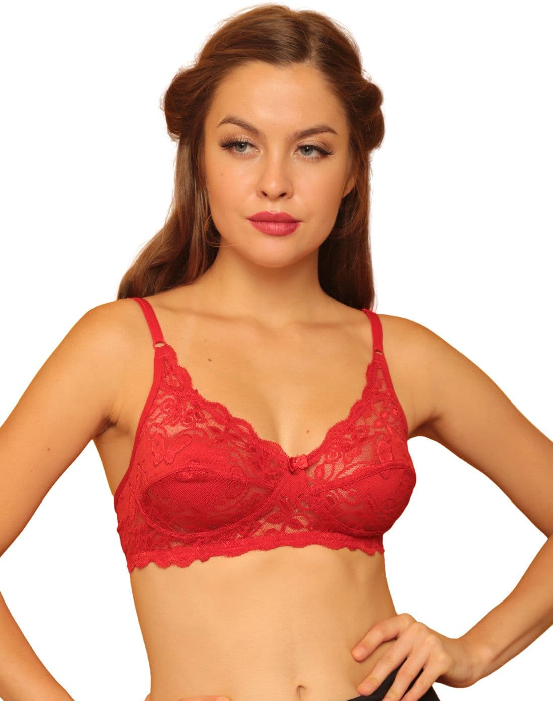 Clovia Non Padded Wired Red Women's Full Coverage Bra