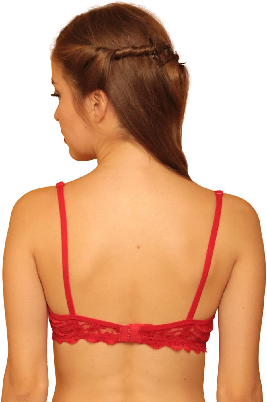 Clovia Non Padded Wired Red Women's Full Coverage Bra view 2