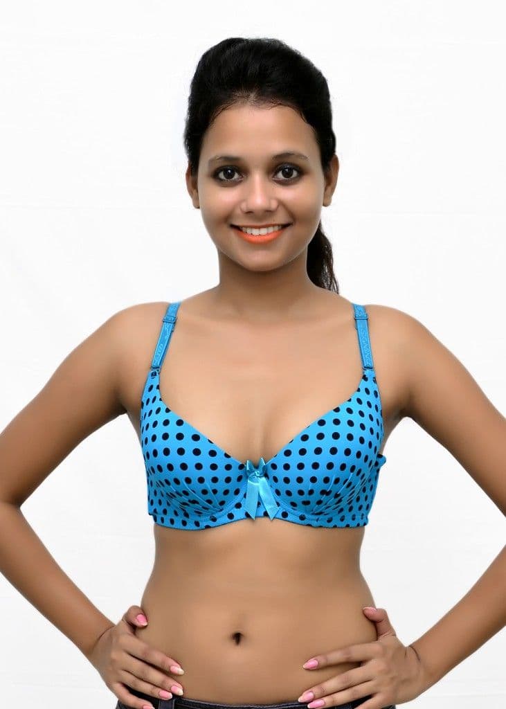 Wolfie Polkadotturqoise105 Women's Push-up Bra view 2