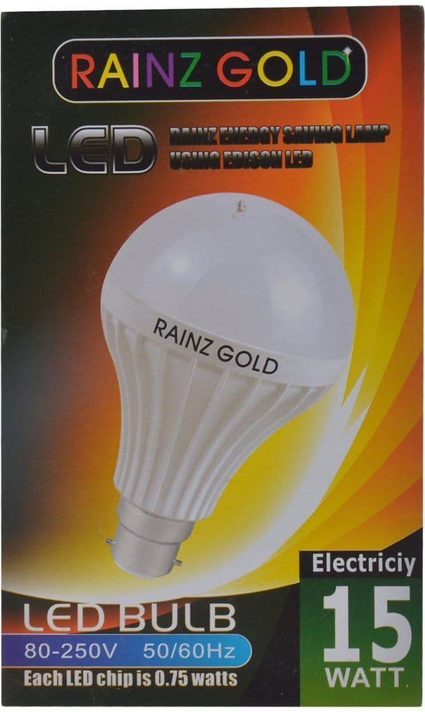 Rainz Gold 15 W LED Bulb view 3