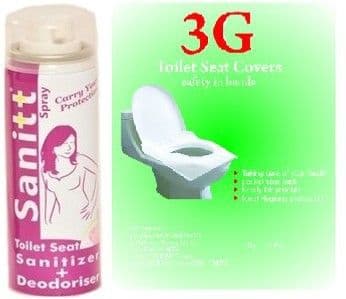 Sanitt Spray and Toilet Seat Cover Combo Set view 2