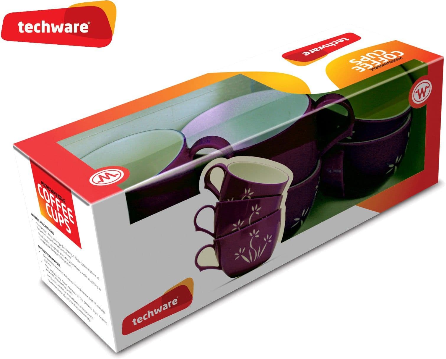 Techware Microwavable Tea Cups WF13115 - Purple WF13115 - P view 2