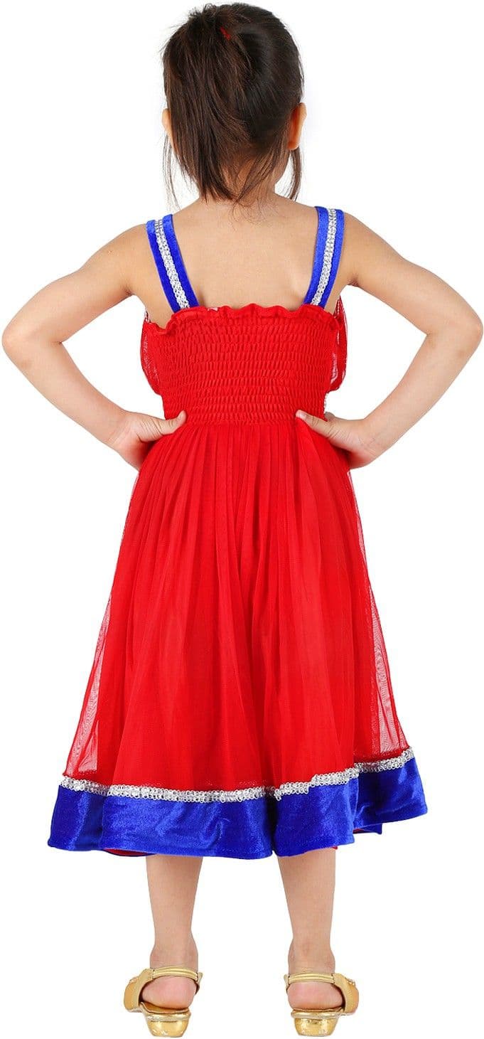 Tiny Toon Girl's Gathered Red Dress view 6