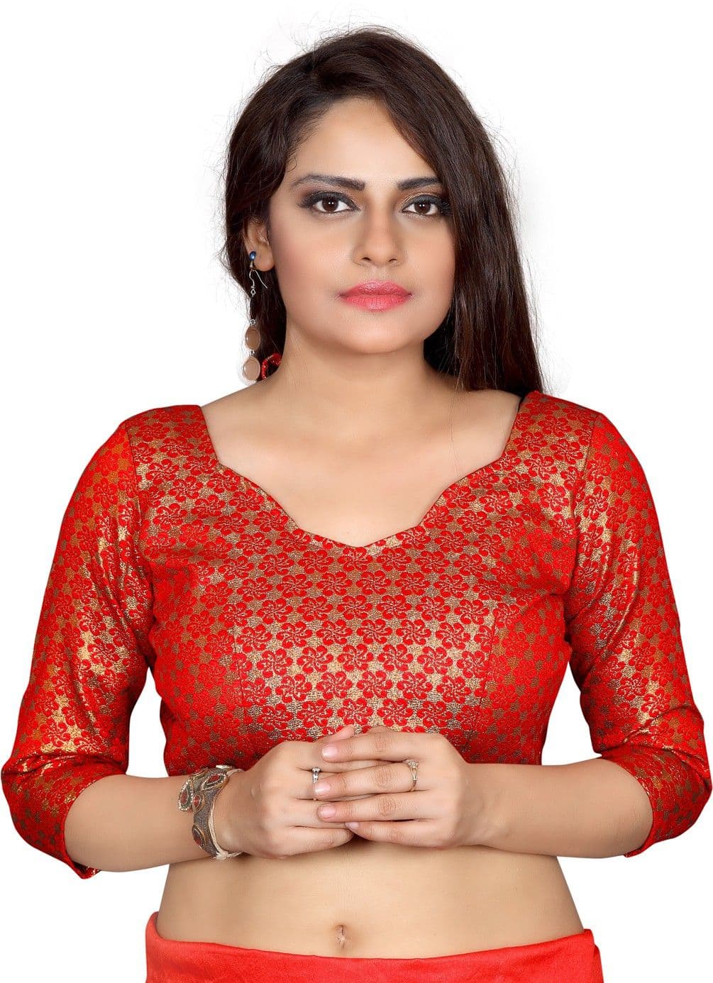 Fashiondeal Jacquard Self Design Blouse Material