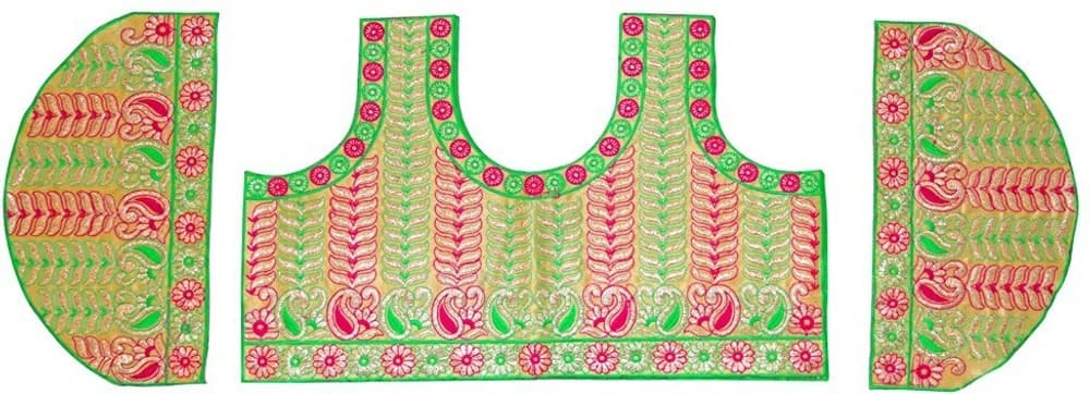 Jiya Silk Self Design, Embroidered Blouse Material