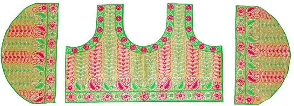 Jiya Silk Self Design, Embroidered Blouse Material view 2