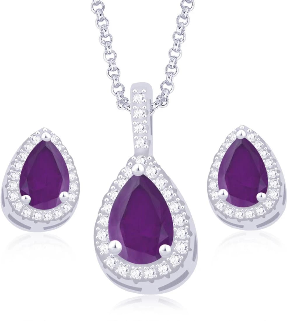 Taraash Sterling Silver Jewel Set