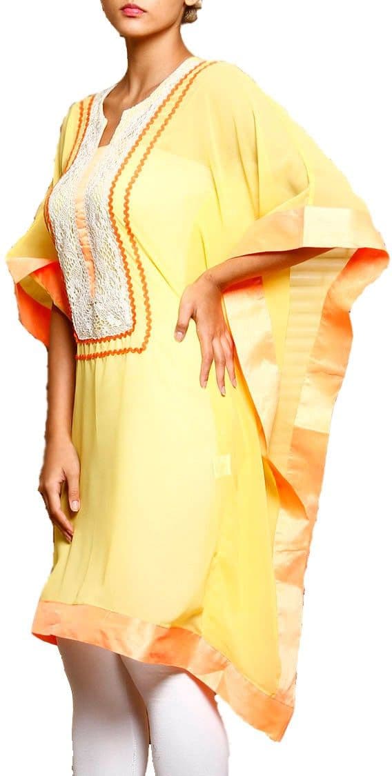 Awesome Self Design FAUX GEORGETTE Women's Kaftan view 2