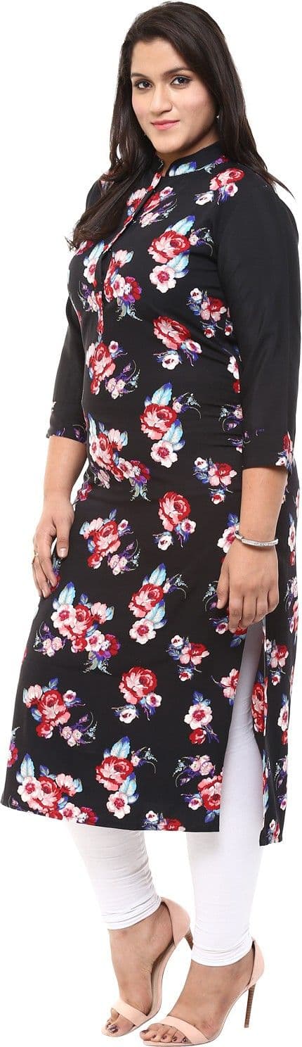 Love More Printed Women's Straight Kurta view 4