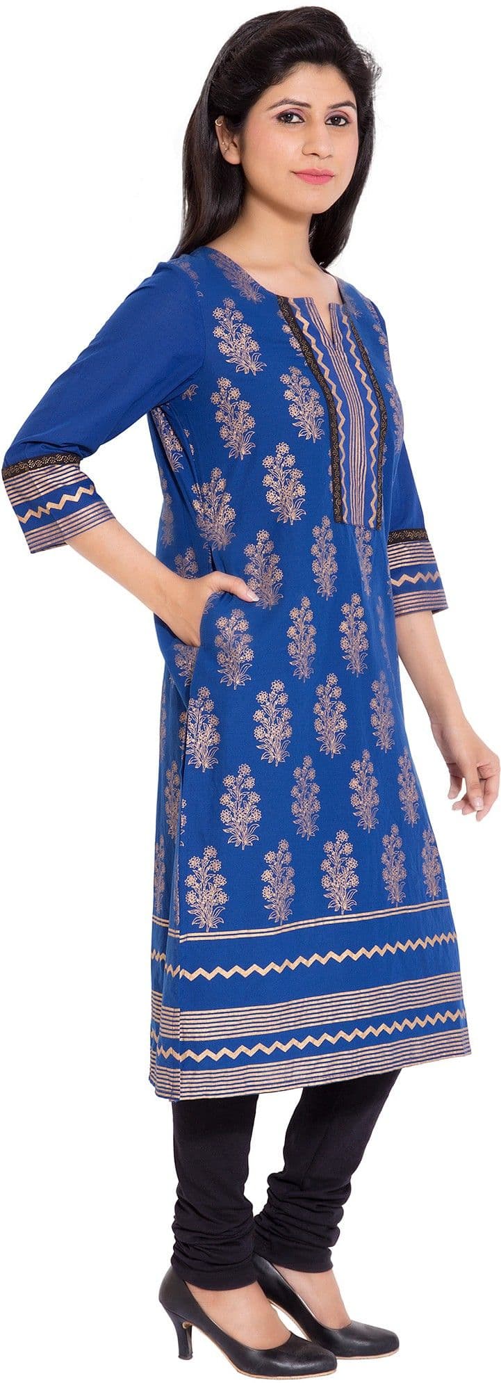 ADDICTION Floral Print Women's Straight Kurta view 2