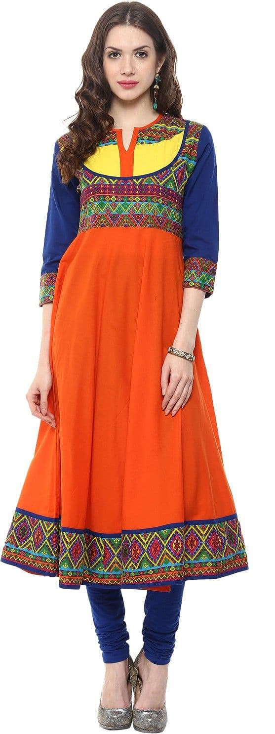 CORA Striped Girl's Straight Kurta