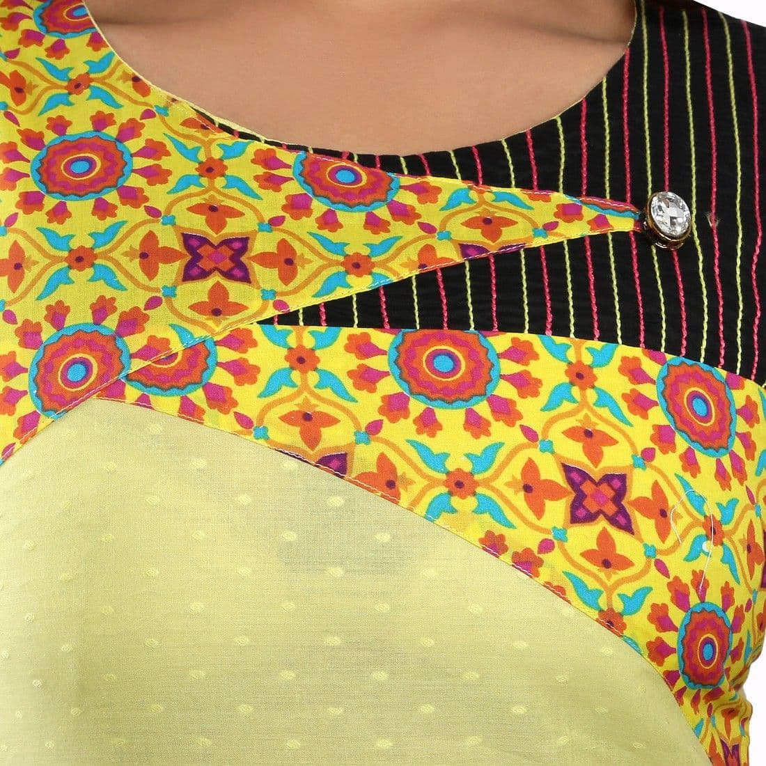 Fab Nisa Self Design Women's Straight Kurta view 6