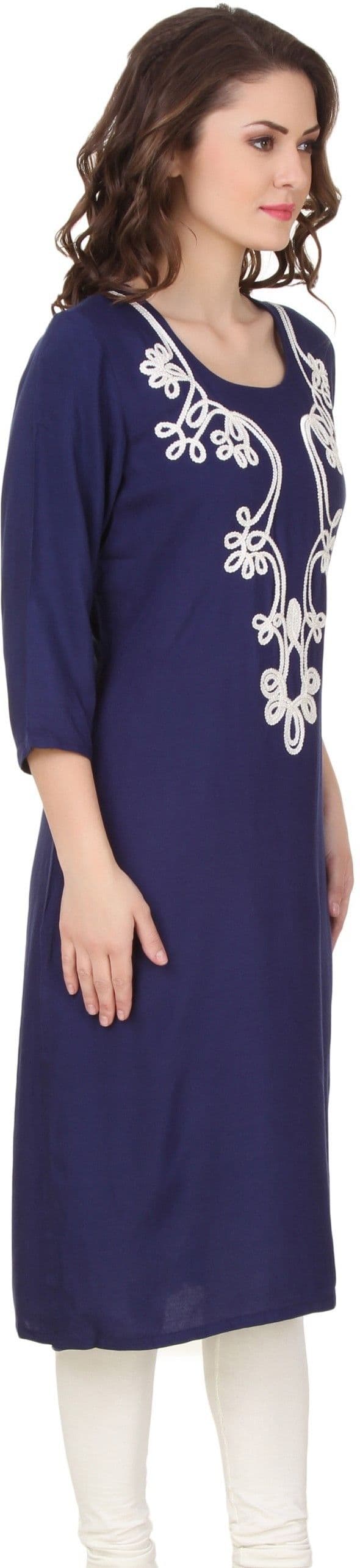 Noor Embroidered Women's Straight Kurta view 2