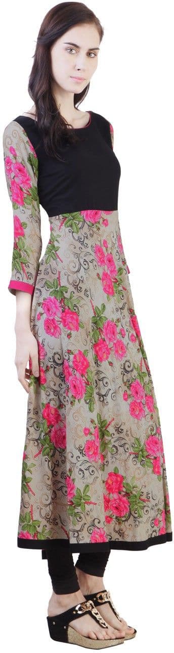 Libas Printed Women's Anarkali Kurta view 4