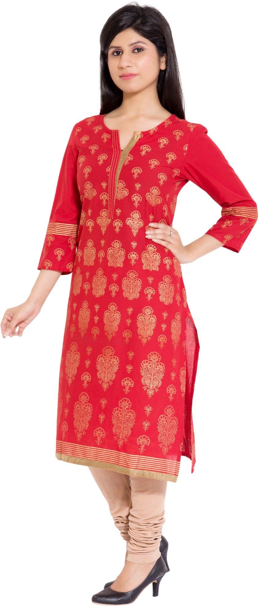 ADDICTION Floral Print Women's Straight Kurta view 4