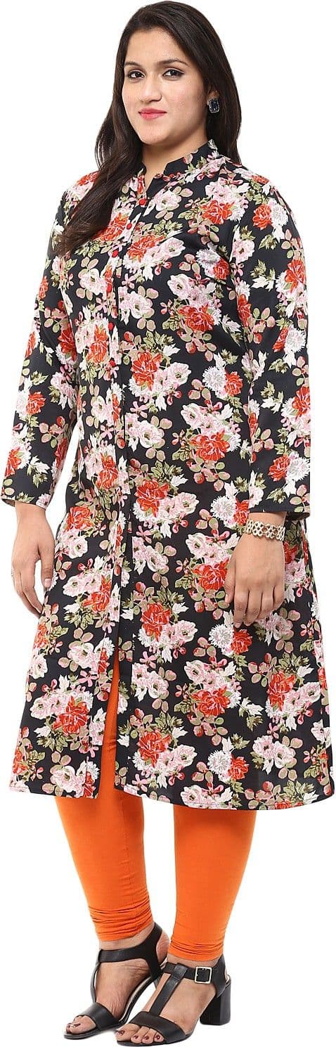 Love More Printed Women's Flared Kurta view 4