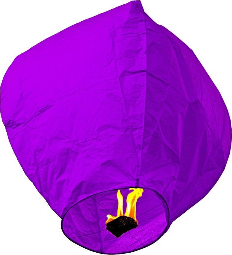 SHOPOJ Purple Paper Sky Lantern view 2