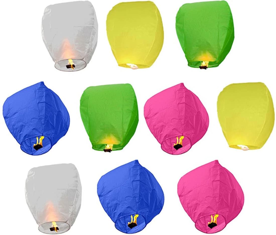 SHOPOJ Multicolor Paper Sky Lantern