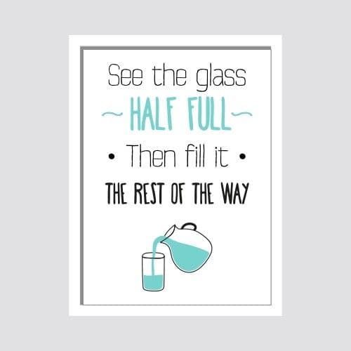 OOBINNO Half Full Glass Digital Reprint Painting view 2