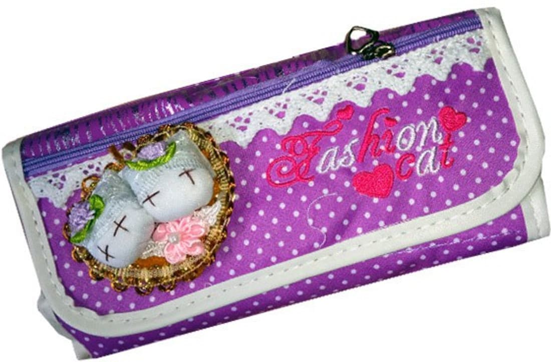 AOC Girl Polkadot Art Cloth Pencil Box