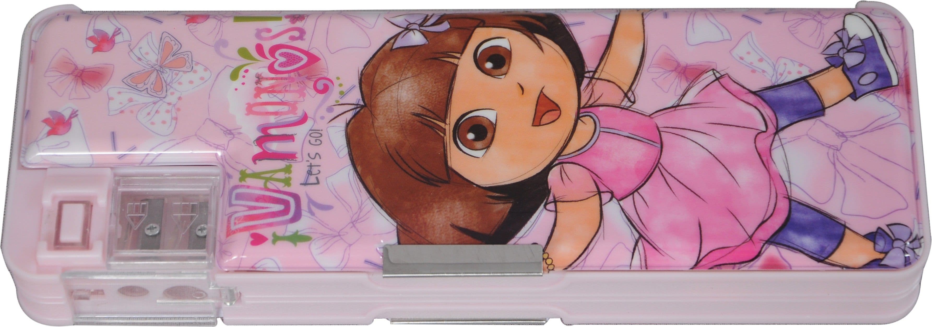 Nick Dora Cartoon Art Plastic Pencil Box