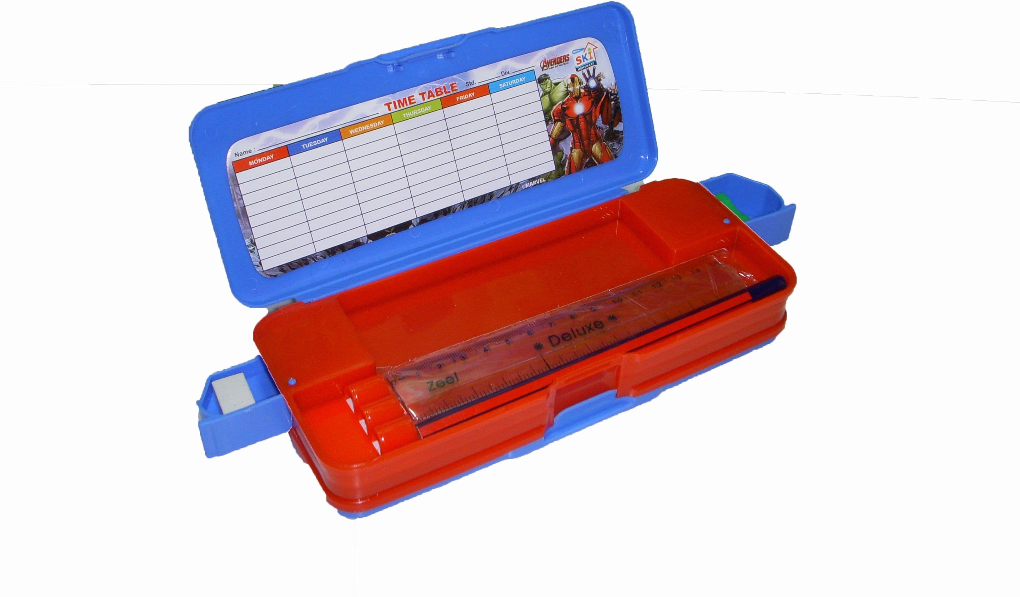 Ski Fancy School Art Plastic Pencil Box view 2