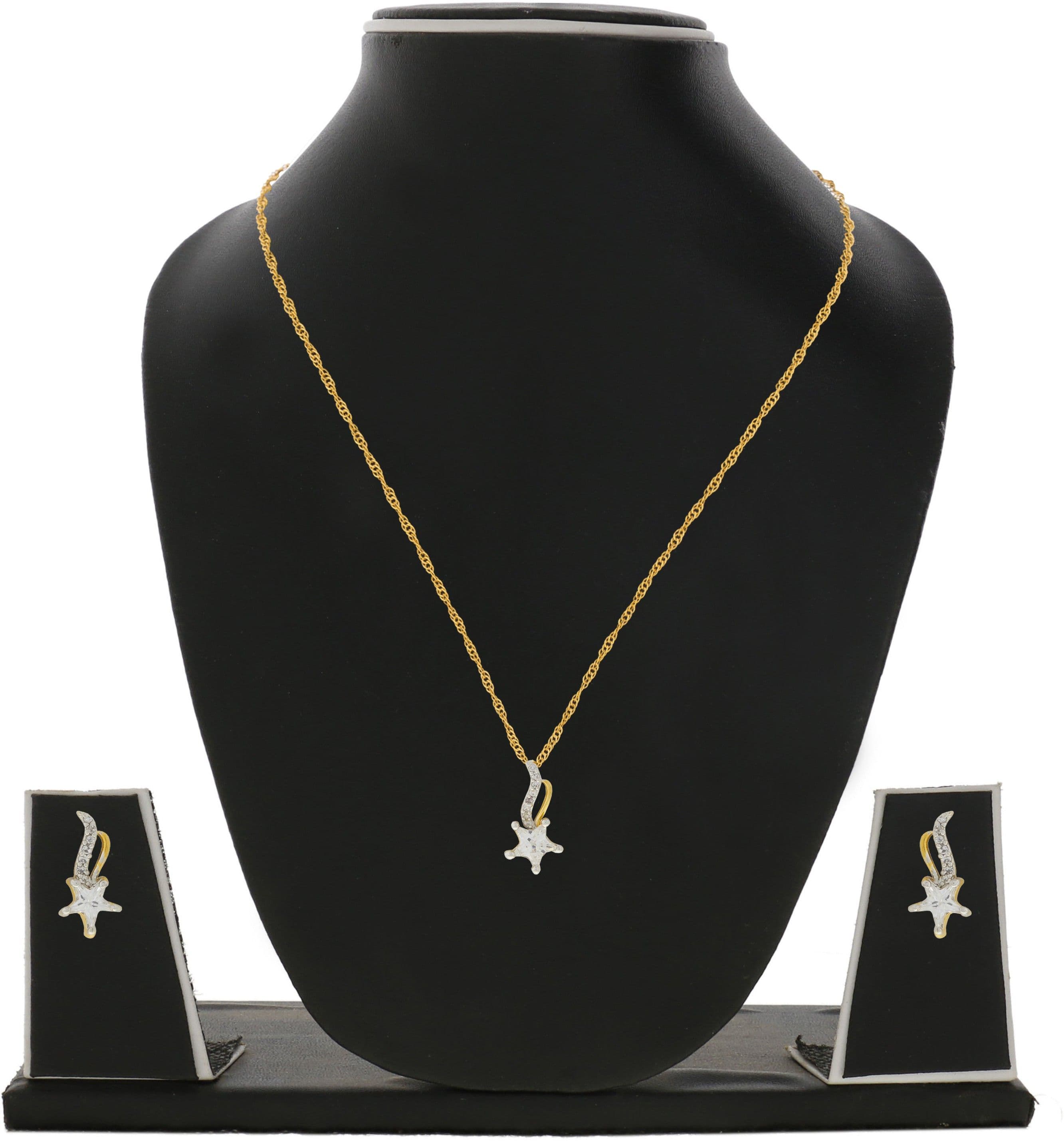 INAYA Yellow Gold NAK Brass Pendant Set view 6