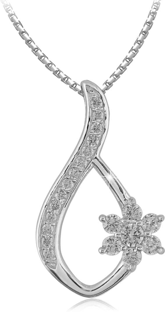 Aria Rhodium Sterling Silver Pendant view 2