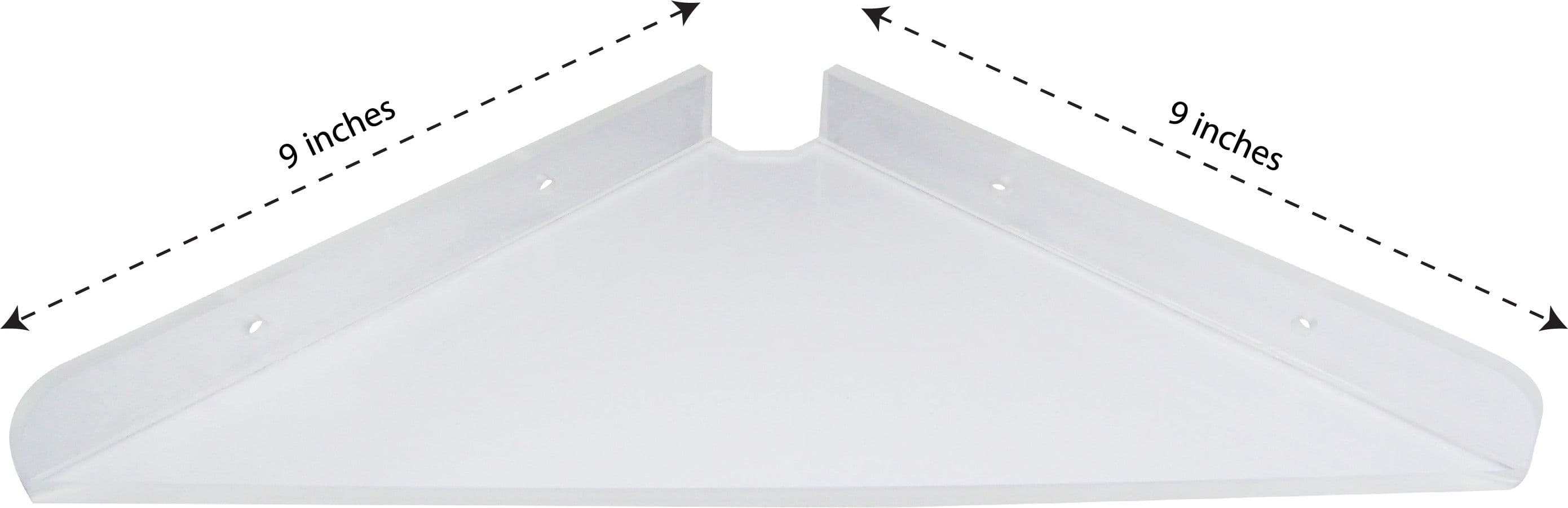 Transtal 'Triangle Lean' Corner 9" Acrylic Wall Shelf view 4