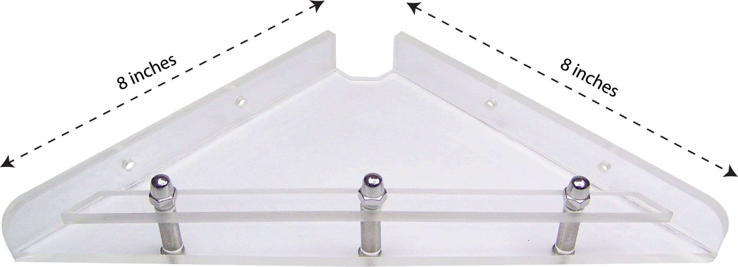 Transtal 'Triangle' Corner 8" Acrylic Wall Shelf view 3