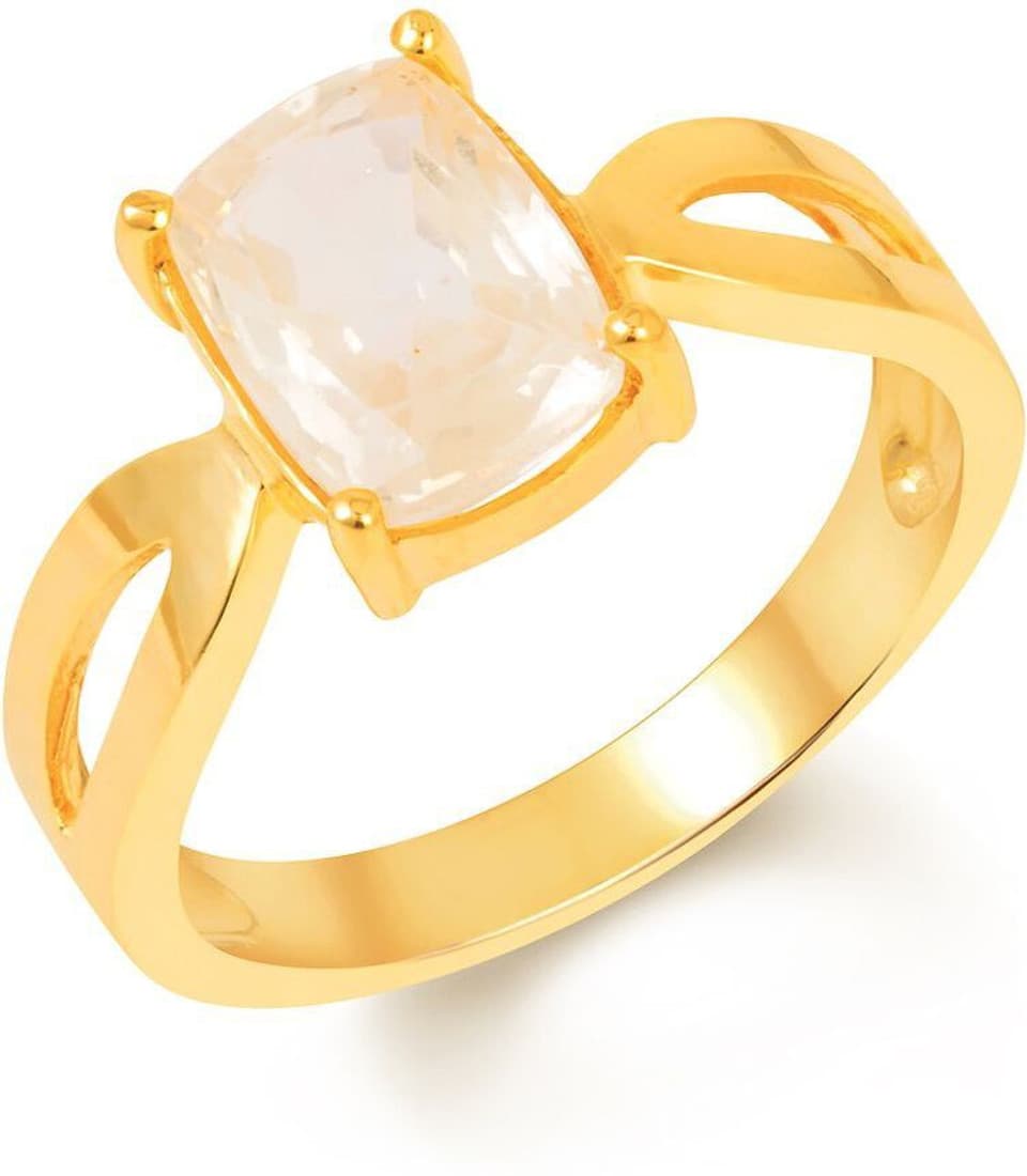Kundali Pukhraj Stone Weight - 3.8 Carat / 4.47 Ratti Gold Sapphire 18 K Ring