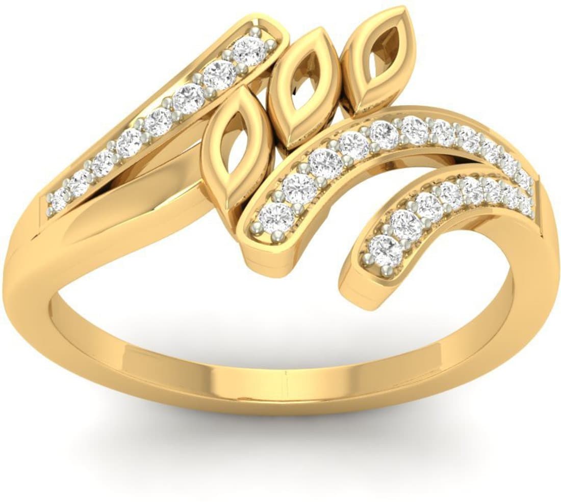 Jewels5 Anluan Yellow Gold Diamond 18 K Ring