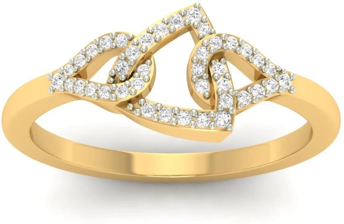 Jewels5 Daliah Yellow Gold Diamond 18 K Ring