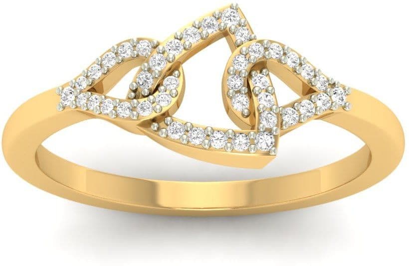 Jewels5 Daliah Yellow Gold Diamond 18 K Ring view 2