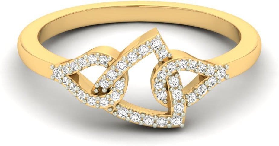 Jewels5 Daliah Yellow Gold Diamond 18 K Ring view 3