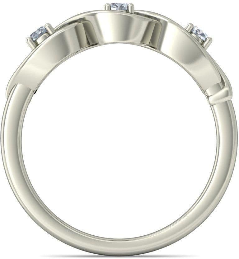 BlueStone The Triple Radiance White Gold Diamond 14 K Ring view 5