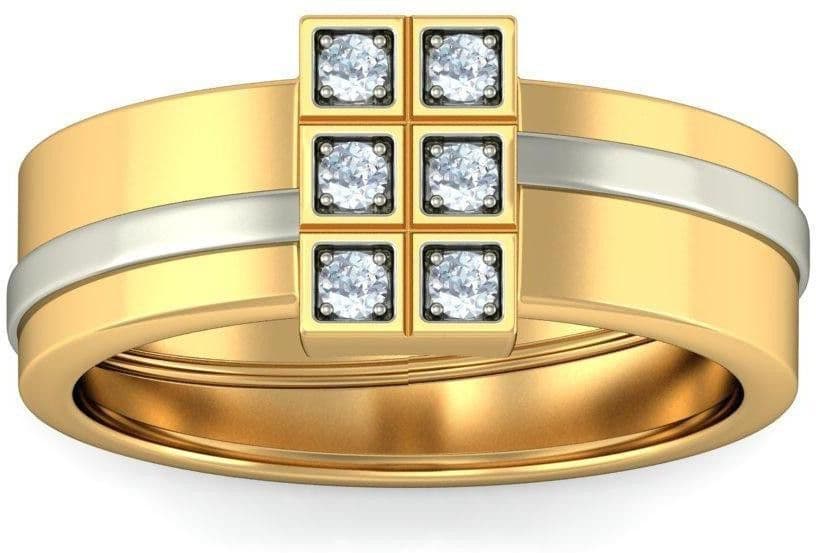 BlueStone The Sestet Yellow Gold Diamond 14 K Ring view 4