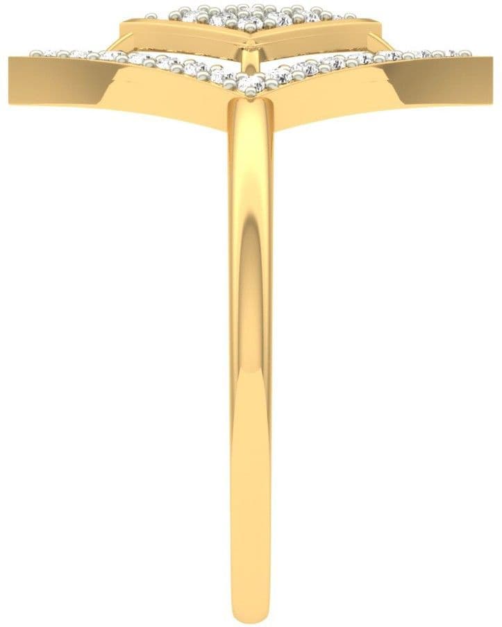 Jewels5 Alena Yellow Gold Diamond 18 K Ring view 5