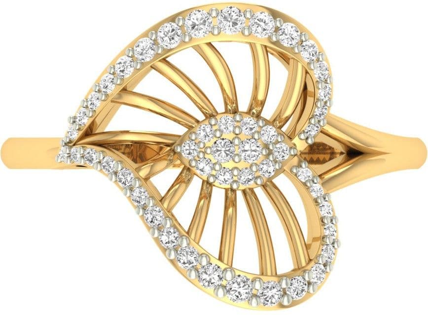 Jewels5 Myrte Gold Diamond 18 K Ring view 4
