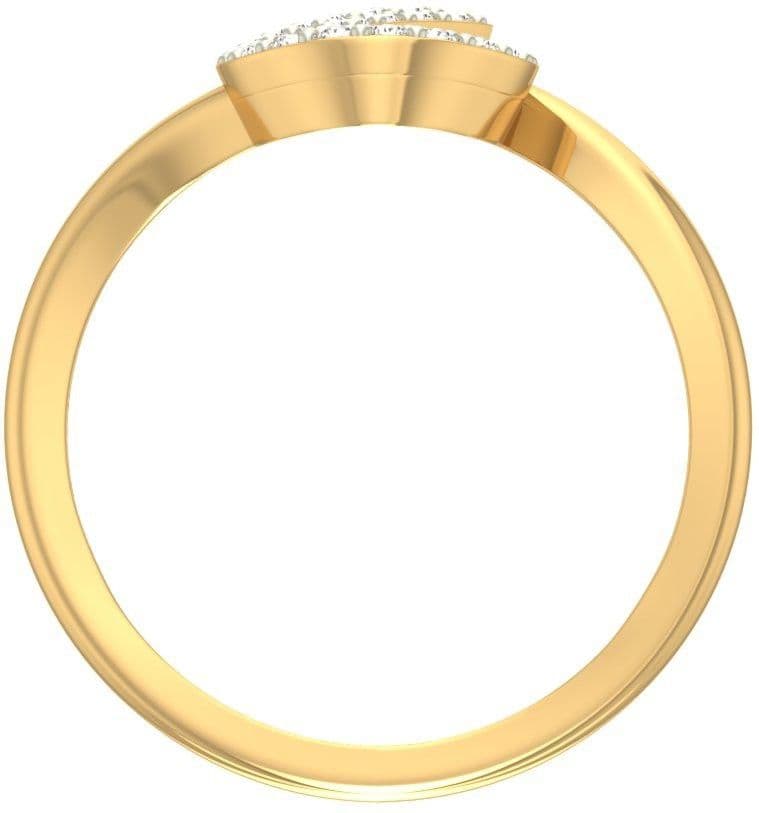 Jewels5 Hartlyn Yellow Gold Diamond 18 K Ring view 6