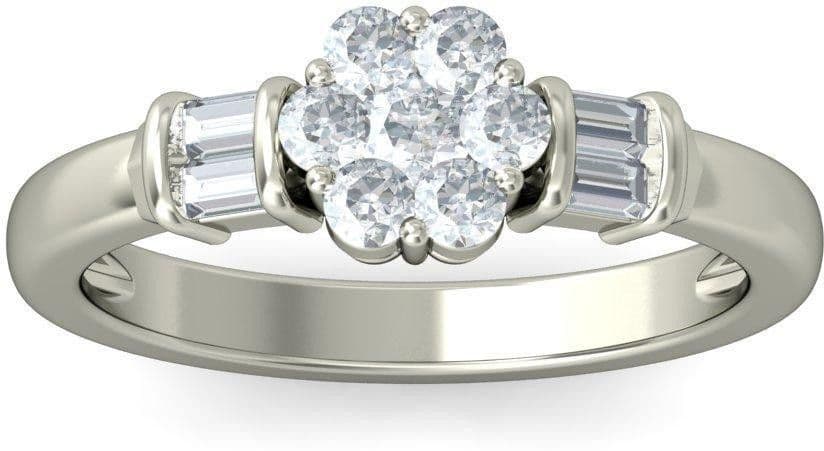 BlueStone The Aru White Gold Diamond 14 K Ring view 4
