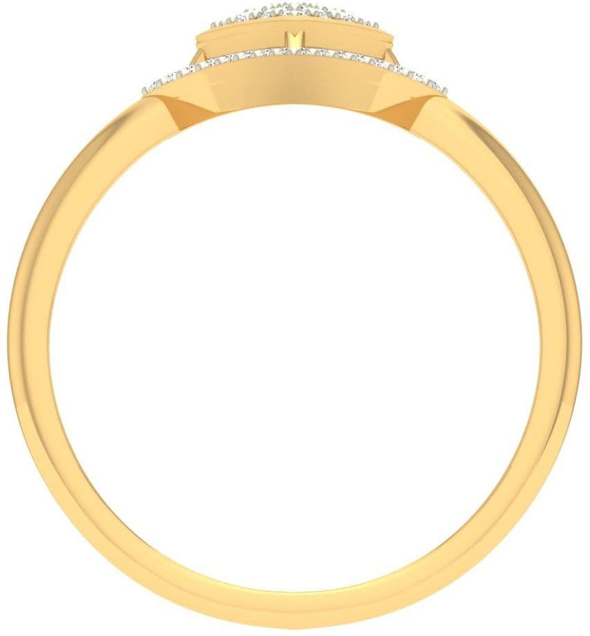 Jewels5 Alena Yellow Gold Diamond 18 K Ring view 6