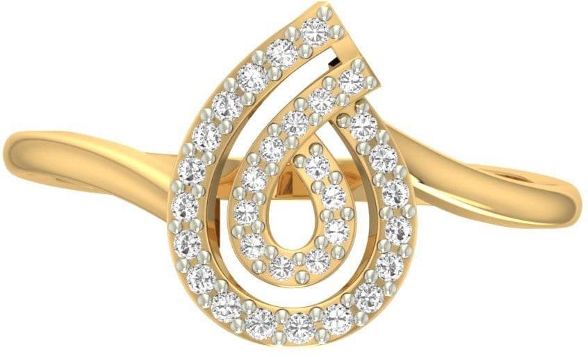 Jewels5 Hartlyn Yellow Gold Diamond 18 K Ring view 4