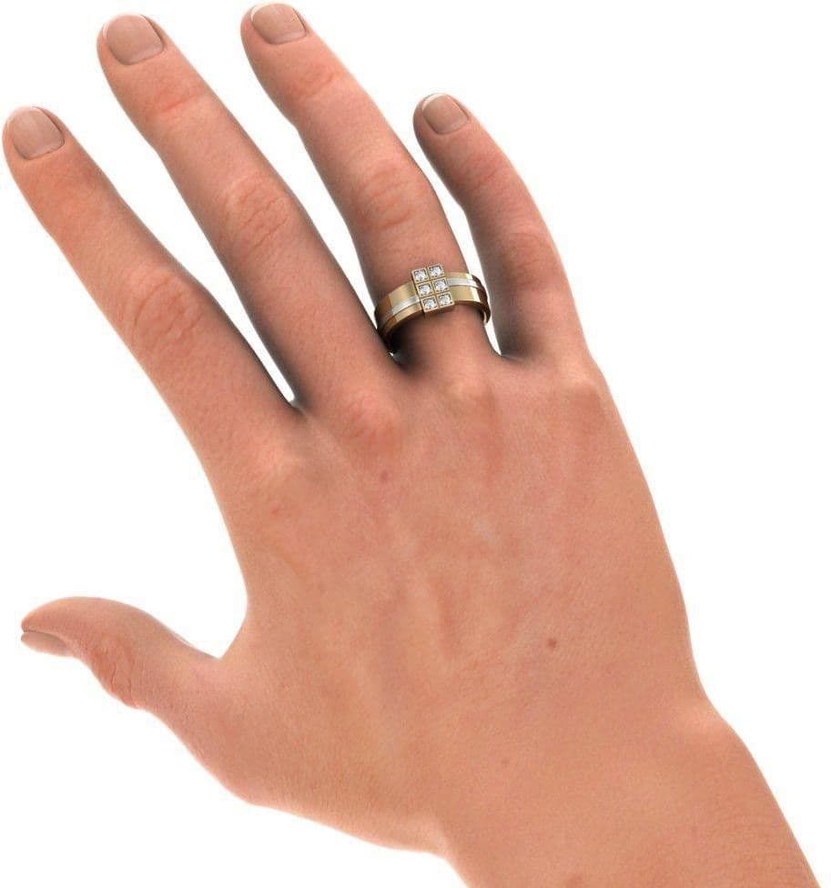 BlueStone The Sestet Yellow Gold Diamond 14 K Ring view 3