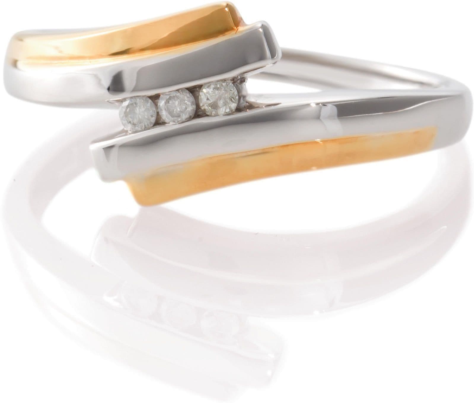 Alluring Silver Swarovski Crystal Rhodium Ring view 2